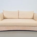 Japandi Dolcefarniente Leda Rotan Linnen Bank By Dfn Italia thumbnail 3