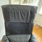 Leolux Cece Fauteuil Op Steren Voet. Zwart Leer thumbnail 4