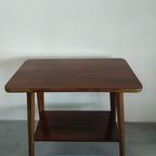 Vintage Plantentafel Bijzettafel Trolley Met Messing Inlay En Wieltjes thumbnail 8