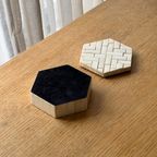 Vintage Wooden Trinket Box With Bone Inlay thumbnail 7