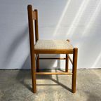 Set (7) Vintage Eetkamerstoelen Hout, Geruit | Scandinavisch thumbnail 8
