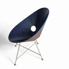 4 X Dark Blue Thonet S664 Dining Chairs /designed In 1954 By Eddie Harlis thumbnail 8