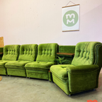 Super Gave Groen Fluwelen Vintage Elemenentenbank thumbnail 6