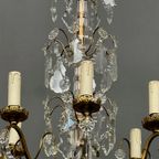 Antieke Kristallen Kroonluchter Met Hoogte 110 Cm. thumbnail 3