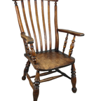 Antieke 19E Eeuws Windsor Chair thumbnail 3