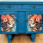 Petrolblauw Dressoir 'vrouw Met Goudvissen' - Eclectisch thumbnail 6