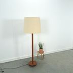 Teakhouten Deens Design Lamp Domus Met Kap, Vloerlamp thumbnail 2