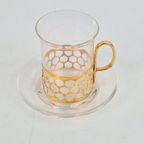 12 Glazen Gulla Skruf Thee Irish Coffee Glas Gold-Plated '60 thumbnail 3