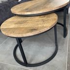 Salontafel Lunata (set Van 2) Oriënt Decor Frame Zwart thumbnail 4