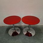 Set Retro Bijzettafel Nachtkastjes Tulpvoet Jaren 70 Stijl thumbnail 10