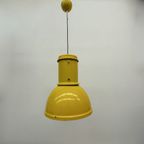 Fontana Arte Yellow Industrial Hanging Lamp , 1970’S thumbnail 9