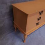 Vintage Zalm Kleur Dressoir Tv Kast Hollywood Regency Style thumbnail 4