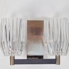 Vintage Wandlamp Chroom Glas Design Lamp ‘60 Mid Century thumbnail 7