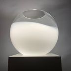 White Glass Globe Table Lamp By Ilu Di Vetro Xl 1980 thumbnail 11