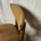 5x Vintage Grenen Keuken Stoelen, Nieuwe Gelakt, Daumiller Style thumbnail 18