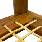 Vintage Brutalist Stoelen Hout Natuurlijk Japandi Set Van 6 thumbnail 9