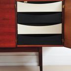 Vintage Deens Dressoir Zwart Wit Lades thumbnail 2