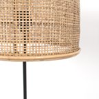 50’S Vloer Lamp Met Nieuwe Rotan Kap 64681 thumbnail 5