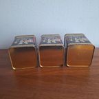 3 Grote Vintage Vierkanten Blikken Met Geisha, Kraanvogels En Kersenbloesem thumbnail 11