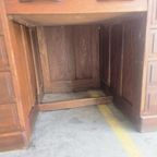 Vintage Houten Amerikaanse Bureau Met Rolluik Deur thumbnail 15