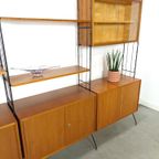 Teak Design Silverschild Modulair Wandsysteem, Vintage Wandkast thumbnail 5