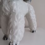 Vintage '80 Xl Poedelbeeld. Handbeschilderde Italiaanse Keramiek. thumbnail 4