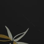 Fifties Rockabilly Salontafel Conische Poten Glazen Blad Bloemenmotief thumbnail 4