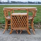 Vintage Rotan Bistro Set Tafel Met Twee Stoelen thumbnail 6