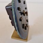 Vintage Klokje Agaath Steen Messing Tafelklok thumbnail 6