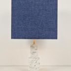 Vintage Kubistisch Carrara Marmer Tafellamp Regency Lamp ’60 thumbnail 2