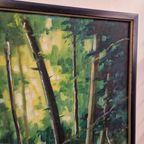 Vintage Schilderij Op Linnen Gesigneerd thumbnail 3