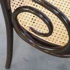 Set Van Twee Hoge Vintage Bentwood “Long John” Thonet Design Stoelen Met Armleuningen thumbnail 14