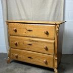 Antieke / Vintage Grenen Ladekast (Commode) thumbnail 12