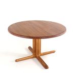 Vintage Ronde 2x Verlengbare Massief Teak Eettafel Tafel Deens thumbnail 5