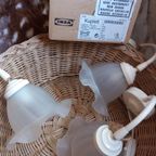IKEA Jaren 80/90 Wandlamp Romantisch Glazen Kap Kuplett 5pst thumbnail 3