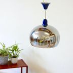 Retro Vintage Lamp Hanglamp Plafondlamp Jaren 60 Chroom Bol thumbnail 2