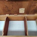 Vintage Franse Houten Klep Bank Halbank Eetkamerbank 109 thumbnail 15