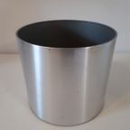 70'S Vintage Kunststof Bloempot Retro Pot Metallic Plantpot Voor Kamerplant. thumbnail 3