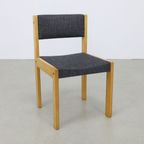 6x Eetkamerstoel Cees Braakman <<<brand>>>, 1970s Nieuw Gestoffeerd thumbnail 2