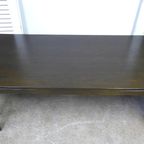 Prachtige Wenge Houten Brutalist Eettafel thumbnail 5
