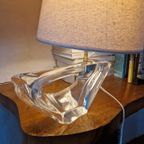 Daum France Vintage Tafel Lamp Kristal Zeilboot thumbnail 4