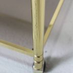 Vintage Barcart, Serveerwagen - Messing, Rookglas, Jaren '70 | 01498 thumbnail 7