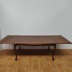 Vintage Antieke Houten Eettafel Eetkamertafel Tafel Uitschuifbaar 701 thumbnail 8