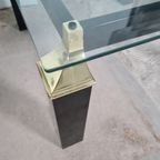 Vierkante Salontafel, Goud Messing - Zwart, Gehard Glas, 68X68Cm thumbnail 5