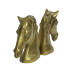 Vintage Koppel Messing Boekensteunen Paardenkop Beelden thumbnail 2