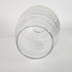 Glasfabriek Leerdam - A.D. Copier - Ribbelvaas - Druppelvormig - Helder Glas - 1953 thumbnail 6