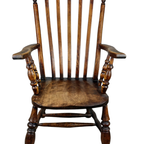 Antieke 19E Eeuws Windsor Chair thumbnail 4