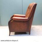 Elegante Vintage Leren Fauteuil Uit 1963 thumbnail 3