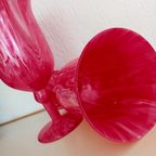 Nieuw: Barbie Roze Mondgeblazen Zomerbloemen Italy Murano Art Di Marco Kelk Vazen thumbnail 9