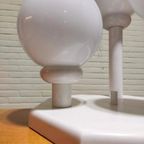 Vintage Bony Design Houten Plafondlamp, Ballamp, Wit thumbnail 9